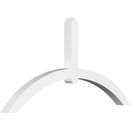 Ekena Millwork Archdale Architectural Grade PVC Gable Bracket, 72"W x 36"H x 4"D x 4"F, 12/12 Pitch GBP072X36X0404ARC00